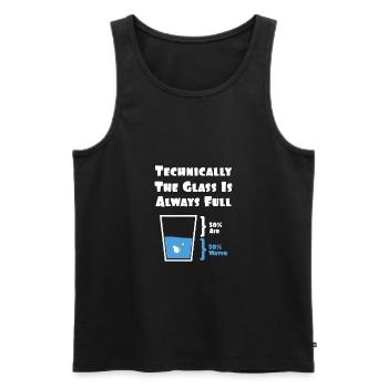 Techniquement, le verre est toujours un cadeau complet - Débardeur bio Premium Homme - noir - Devant - Michal (187cm)