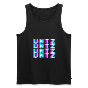 Untz Untz Techno Rave Trance Geschenk - Männer Premium Bio Tank Top - Schwarz - Vorne - Michal (187cm)