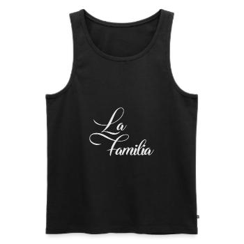 La Famila - Débardeur bio Premium Homme - noir - Devant - Michal (187cm)