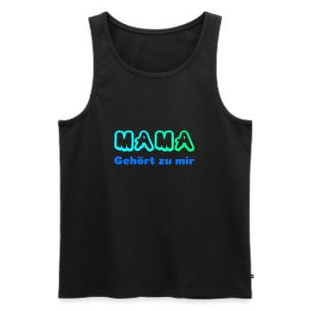 Mama,Papa,Kinder,Sprüche,Lustig,Baby,Weihnachten - Männer Premium Bio Tank Top - Schwarz - Vorne - Michal (187cm)