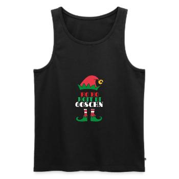 Ho ho hoit di Goschn Bayerisch Geschenk - Männer Premium Bio Tank Top - Schwarz - Vorne - Michal (187cm)