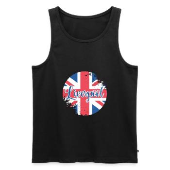 Button Liverpool - Men's Premium Organic Tank Top - black - Front - AI Model Male 178 light (178cm)