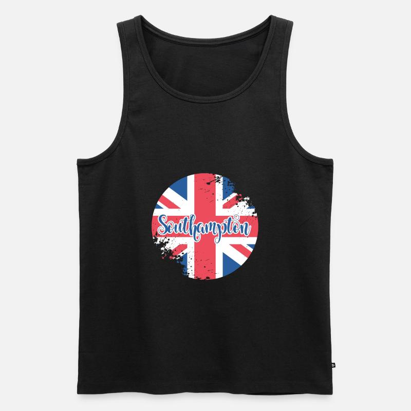 Button Southampton - Männer Premium Bio Tank Top - Schwarz