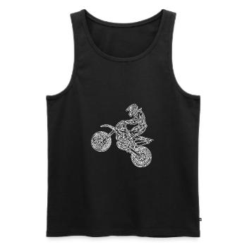 Motorcross Bike - motorcycle in the jump - Men's Premium Organic Tank Top - black - Front - AI Model Male 178 light (178cm)