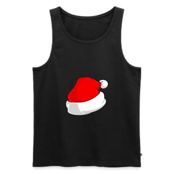 Bonnet de Noel Bonnet de Noel Santa Mikołaj - Débardeur bio Premium Homme - noir - Devant - Michal (187cm)