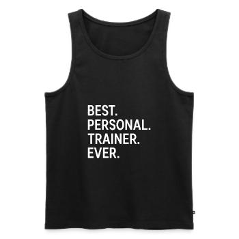 Best personal trainer ever coach gift - Men's Premium Organic Tank Top - black - Front - Michal (187cm)