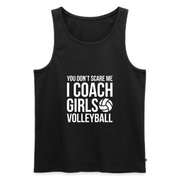 Je coach girls entraîneur de volley-ball cadeau - Débardeur bio Premium Homme - noir - Devant - Michal (187cm)