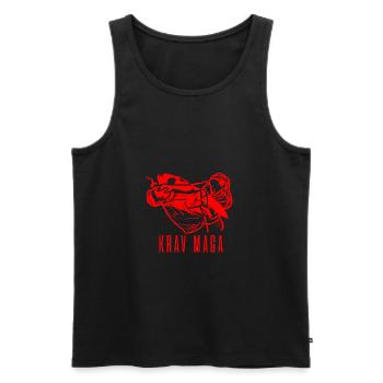 KRAV MAGA - Débardeur bio Premium Homme - noir - Devant - Michal (187cm)
