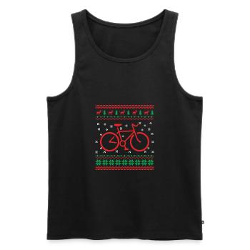 Bike Fahrrad Weihnachten Christmas Geschenk - Männer Premium Bio Tank Top - Schwarz - Vorne - Michal (187cm)