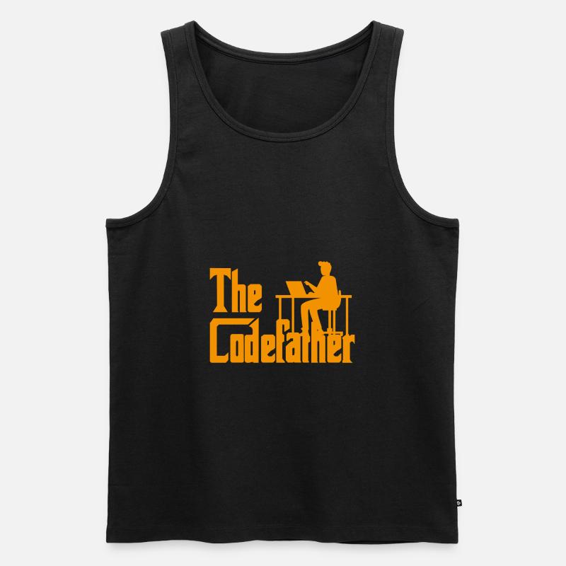 The Codefather Coding Programier Cadeau - Débardeur bio Premium Homme - noir