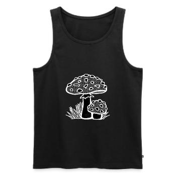 Pilz - Männer Premium Bio Tank Top - Schwarz - Vorne - AI Model Male 178 light (178cm)