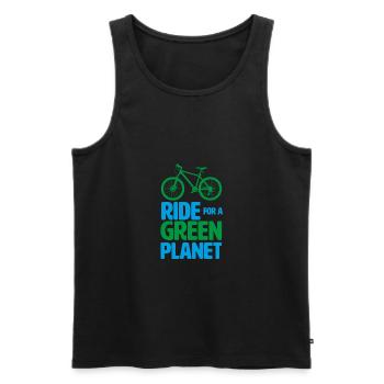 Bicycle Environmental protection Climate protection Cycling Cycling - Men's Premium Organic Tank Top - black - Front - AI Model Male 178 light (178cm)
