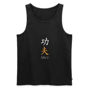 kung fu shaolin - Men's Premium Organic Tank Top - black - Front - AI Model Male 178 light (178cm)