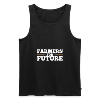 Farmers for Future Farmer Farmer Gift - Débardeur bio Premium Homme - noir - Devant - AI Model Male 178 light (178cm)