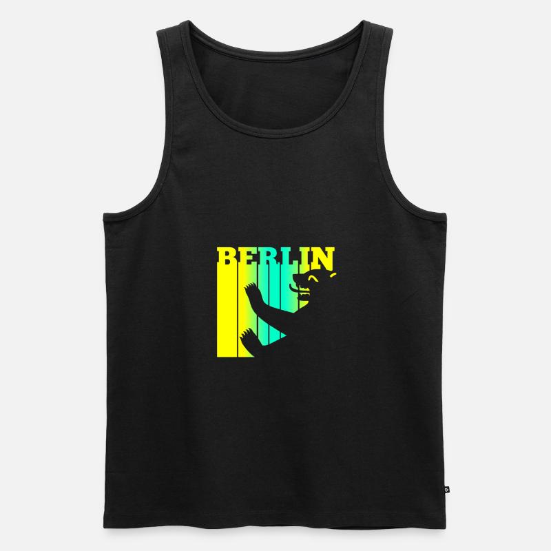 Berliner Bär - Männer Premium Bio Tank Top - Schwarz