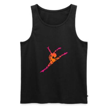 Fille de gymnastique maorie saut cadeau de tatouage tribal - Débardeur bio Premium Homme - noir - Devant - Michal (187cm)
