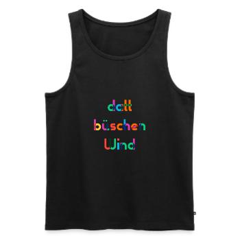datt bueschen Wind - Männer Premium Bio Tank Top - Schwarz - Vorne - AI Model Male 178 light (178cm)