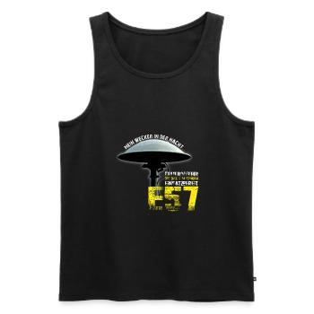 Fire Brigade Alarm I Siren E57 I My Alarm Clock at Night - Men's Premium Organic Tank Top - black - Front - AI Model Male 178 light (178cm)
