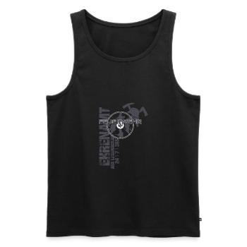 Feuerwehr Ehrenamt I Aus Leidenschaft I 24/7/365 - Männer Premium Bio Tank Top - Schwarz - Vorne - Michal (187cm)