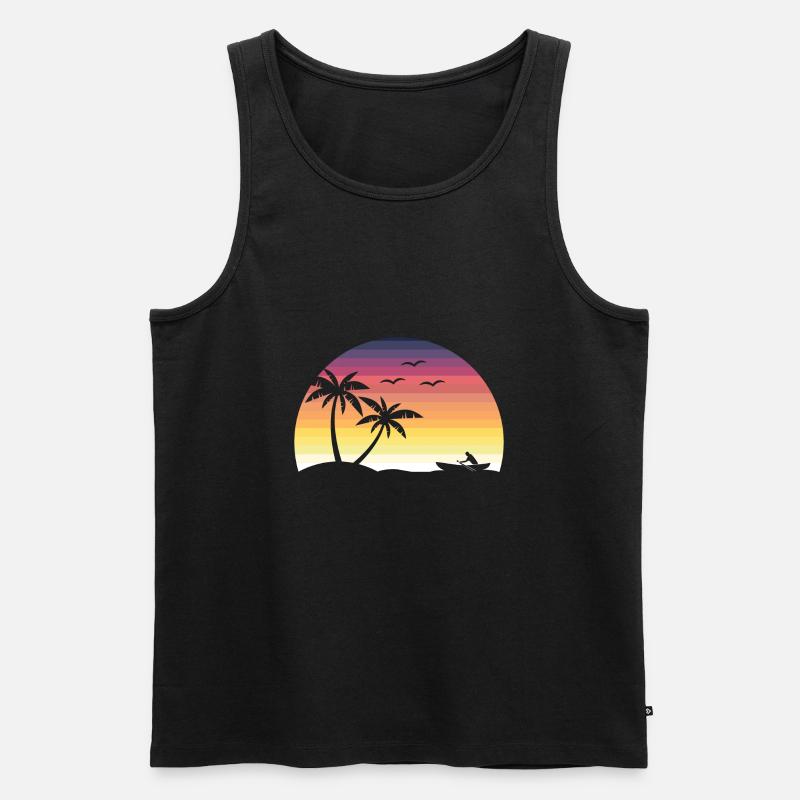 SPRING SUNSET - Débardeur bio Premium Homme - noir