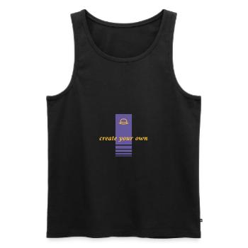 logo transparent - Débardeur bio Premium Homme - noir - Devant - AI Model Male 178 light (178cm)