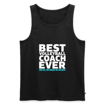 Best volleyball coach ever coach gift - Men's Premium Organic Tank Top - black - Front - Michal (187cm)