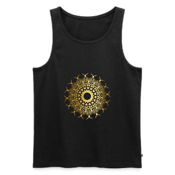 Rune Celts symbol gift ornament culture spirit - Men's Premium Organic Tank Top - black - Front - AI Model Male 178 light (178cm)