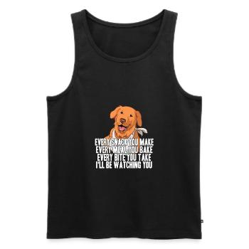 Labrador - Männer Premium Bio Tank Top - Schwarz - Vorne - Michal (187cm)