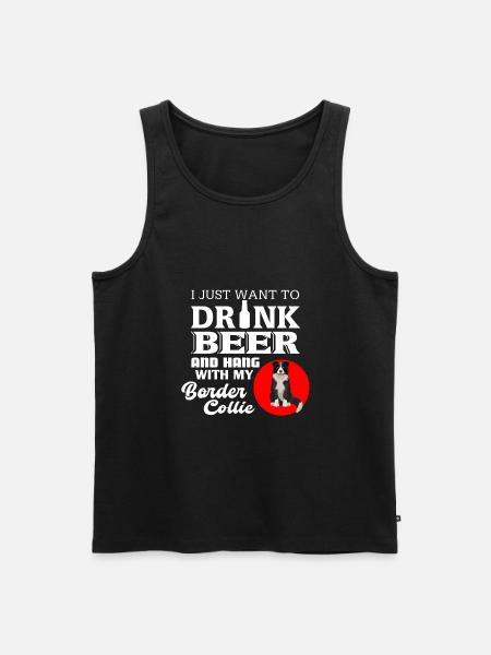 Border Collie - Men's Premium Organic Tank Top - black