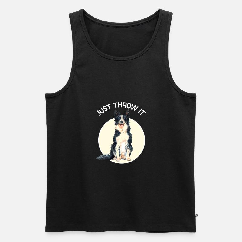 Border Collie - Männer Premium Bio Tank Top - Schwarz