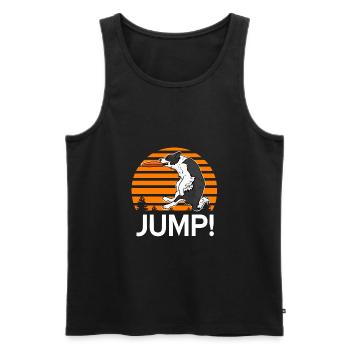 Border Collie - Men's Premium Organic Tank Top - black - Front - AI Model Male 178 light (178cm)