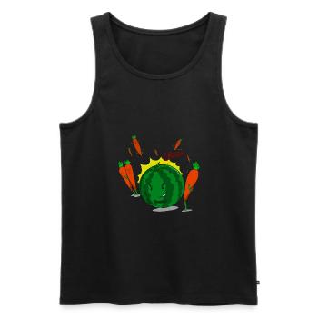 Melon Bowling - Men's Premium Organic Tank Top - black - Front - AI Model Male 178 light (178cm)