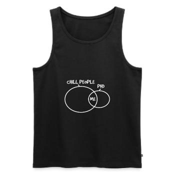 Chill Pepople Phd Doctor Graduation Gift - Men's Premium Organic Tank Top - black - Front - Michal (187cm)