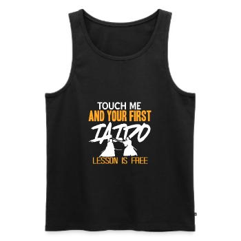 Iaido - Männer Premium Bio Tank Top - Schwarz - Vorne - Michal (187cm)