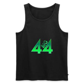 Big 44 - Men's Premium Organic Tank Top - black - Front - Michal (187cm)