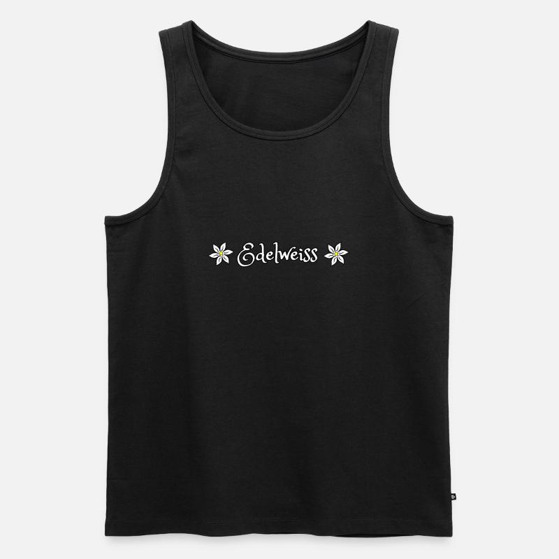 Edelweiss - Männer Premium Bio Tank Top - Schwarz