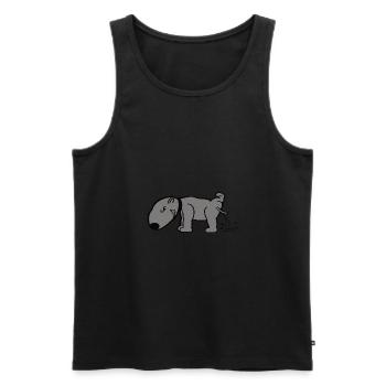 Pissing Dog Pissing Dog - Men's Premium Organic Tank Top - black - Front - AI Model Male 178 light (178cm)