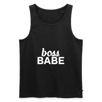 Patron bébé patron cadeau - Débardeur bio Premium Homme - noir - Devant - AI Model Male 178 light (178cm)