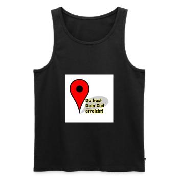 Ziel erreicht - Männer Premium Bio Tank Top - Schwarz - Vorne - Michal (187cm)
