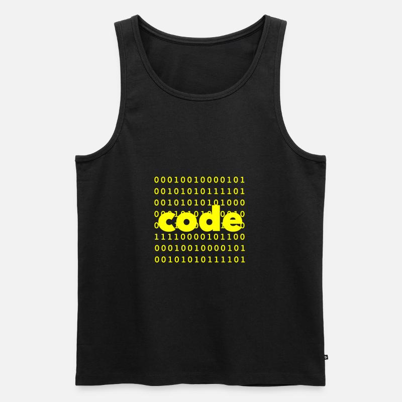 code - Männer Premium Bio Tank Top - Schwarz