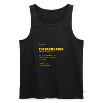 Fart - Men's Premium Organic Tank Top - black - Front - AI Model Male 178 light (178cm)