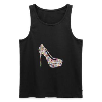 Shoes - Men's Premium Organic Tank Top - black - Front - AI Model Male 178 light (178cm)