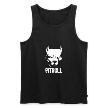 Pitbull Dog gift - Men's Premium Organic Tank Top - black - Front - AI Model Male 178 light (178cm)