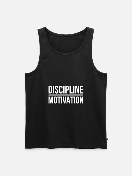 Discipline motivation gift - Men's Premium Organic Tank Top - black