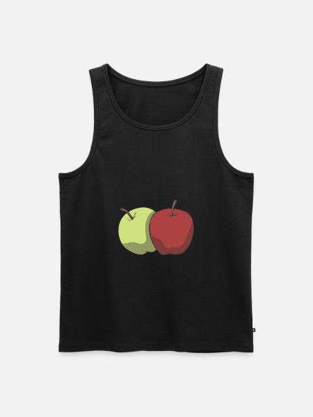 Red and green apple - Men's Premium Organic Tank Top - black