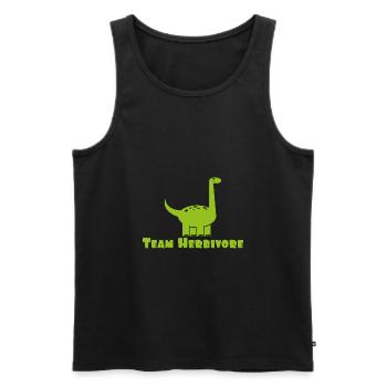 Team Herbivore Vegan Vegetarier Geschenk - Männer Premium Bio Tank Top - Schwarz - Vorne - Michal (187cm)