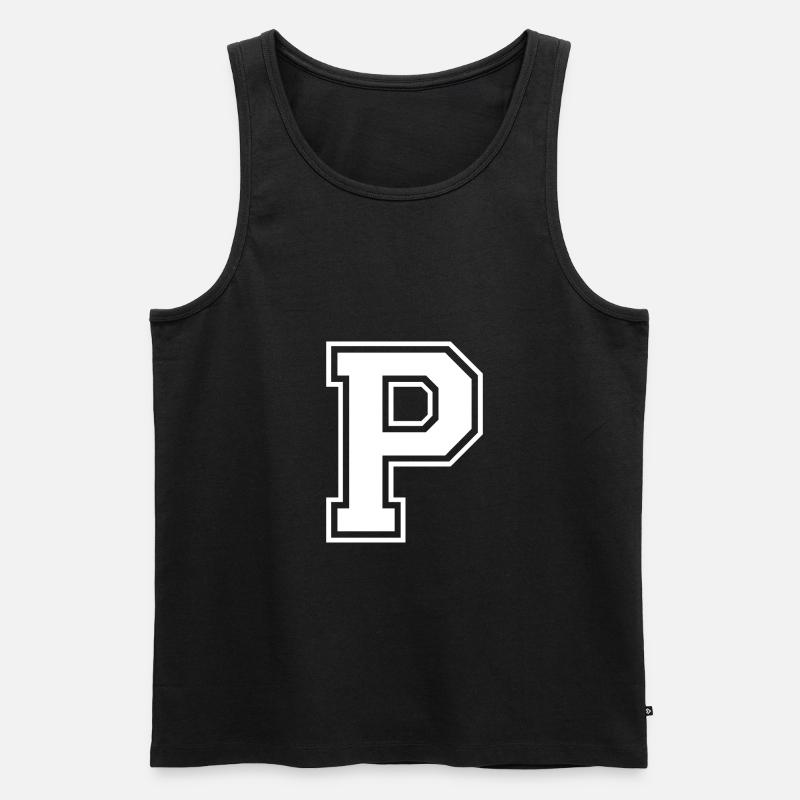 P - Männer Premium Bio Tank Top - Schwarz