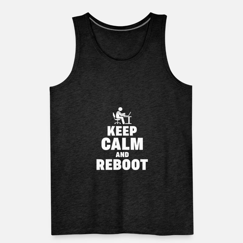 Keep Calm and Reboot Admin Sysadmin gift Men's Premium Organic Tank Top