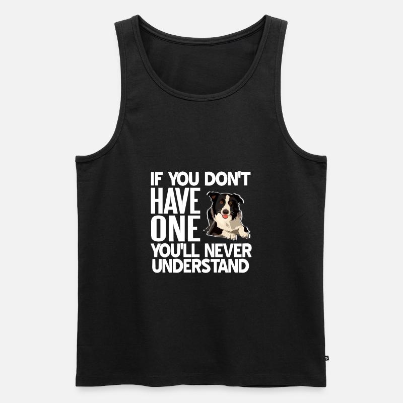 Border Collie - Männer Premium Bio Tank Top - Schwarz