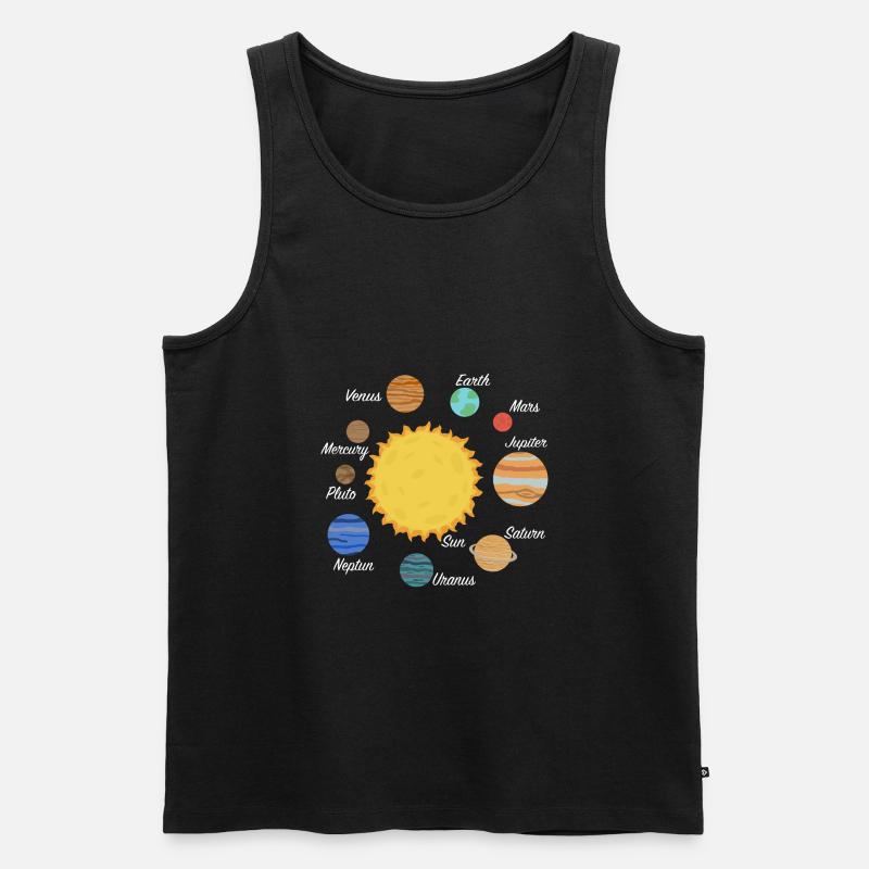 Solar system planets gift - Men's Premium Organic Tank Top - black